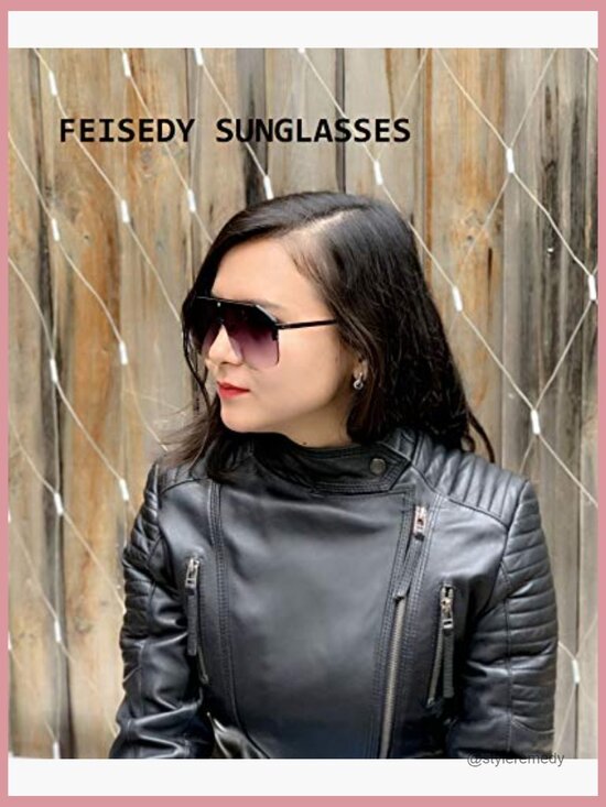 Metal Frame Oversized Rimless Sunglasses UV400 Protection Retro Classic main image 4